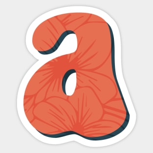 a letter floral typography Sticker